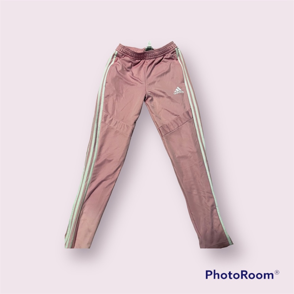 Pink Adidas track pants